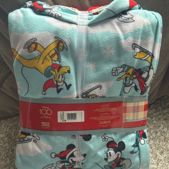 Disney Men's Large 100 year Mickey Mouse & Friends Matching 2pc Pajama Set - Picture 2 of 2